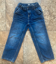 VTG Boys Carpenter Jeans Osh Kosh size 7 23x20 Elastic Waist Comfy Y2K