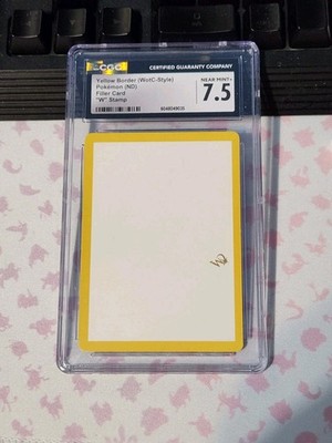 Pokemon Yellow Border W Stamp Filler Card CGC 7.5 | eBay