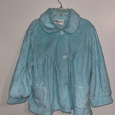 Collections Etc. Robe Top Pocket Long-Sleeve Light green Women's Sz L