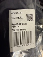 511 Tactical Men’s NYPD Stryke Duty Pant 36X32 NWT! 