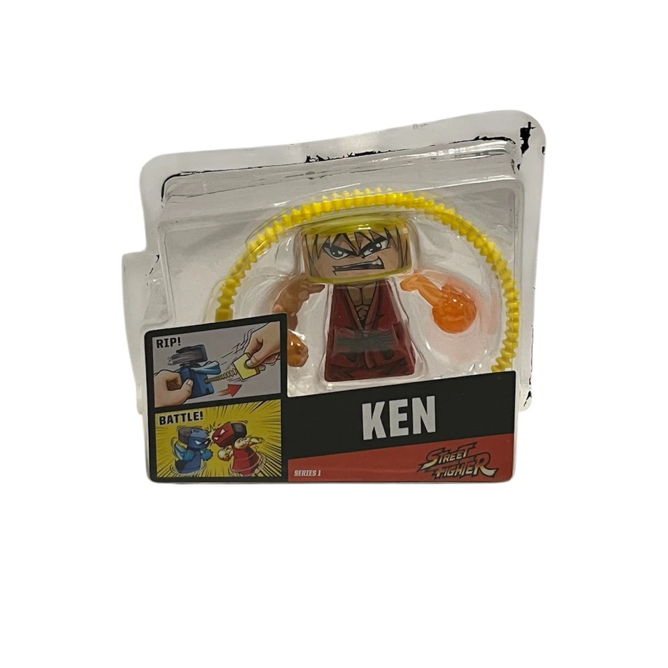 Figura VS Rip Spin Warriors RYU KEN Street Fighter Serie 1 Juguete Top Spin Battle Foto 2 de 4