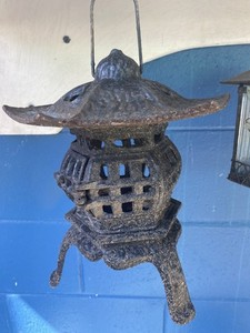 Japanese Cast Iron Garden Lantern Decorative Collectible