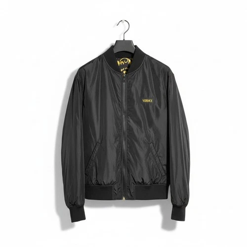 NWT Versace Reversible Baroque Medusa Bomber Jacket Black Gold Authentic $2050 image 3
