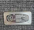 1971 Franklin Mint  Silver Art Bar 1000 Grains Wichita KS Fourth National Bank