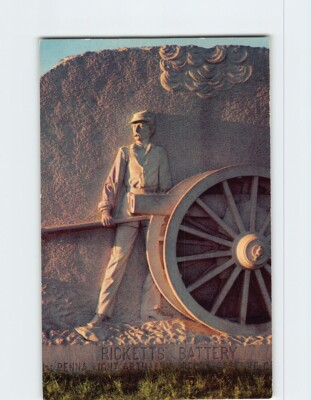 #ad #ad Postcard Monument To Ricketts Battery On Cemetery Ridge Gettysburg PA USA $3.49