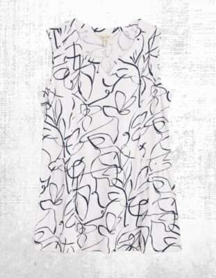 Womens Seasalt Cotton Sleeveless Abstract Flag Vest in White Mix