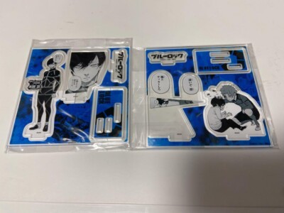 Blue Lock TSUTAYA Acrylic Figure Plate Yarn Master Rin Sae Near Mint from Japan