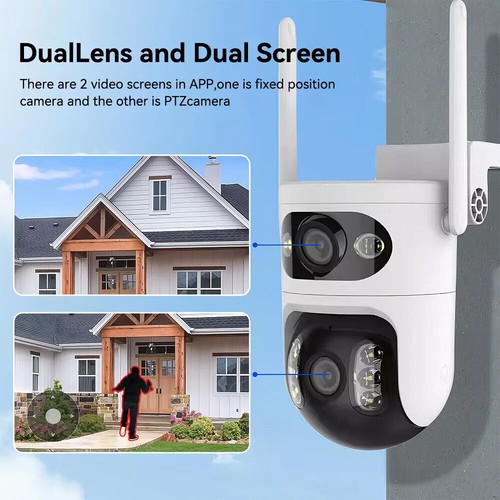 Profi Kamera Dual ÜBERWACHUNGSKAMERA Outdoor 6MP WLAN WIFI IP CAMERA Set AUßEN - Bild 9 von 13