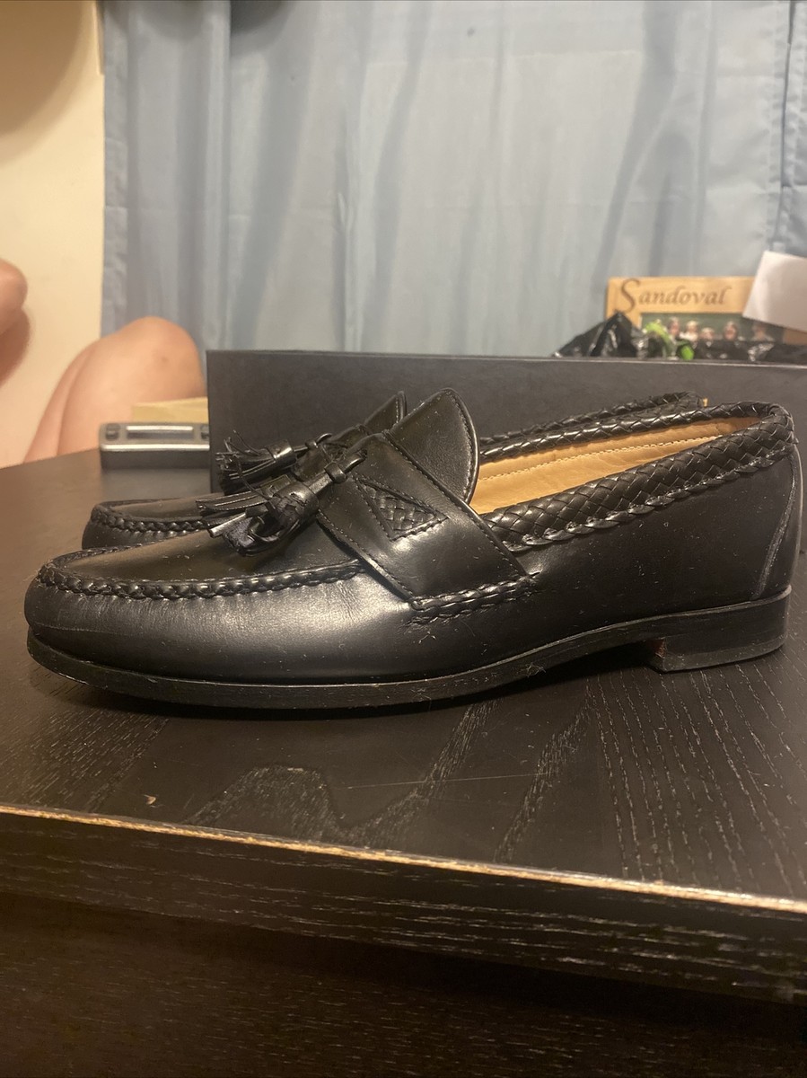 Allen Edmonds MAXFIELD 47711 Black Tassel Loafer w/ Braided Leather Size 9.5 B Allen Edmonds | Shoes | Allen Edmonds Maxfield 4771 Black  main image 3