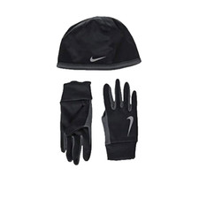 NEW NIKE M/L Women's Run Thermal Hat and Glove Set-Black 89596