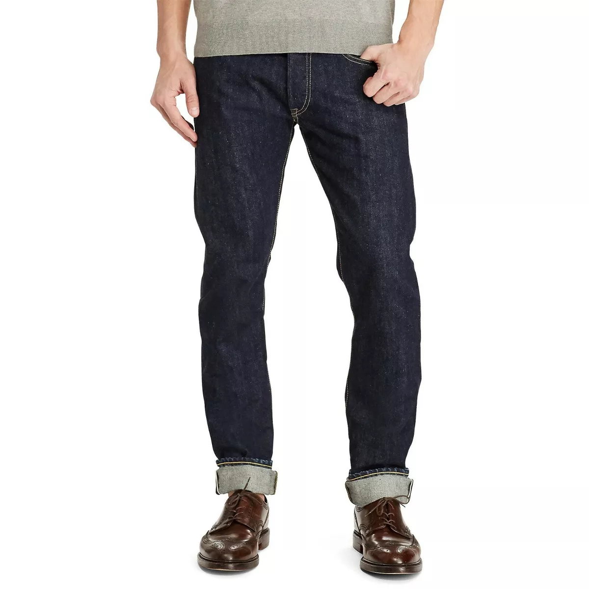 Rrl slim fit top rigid selvedge jean