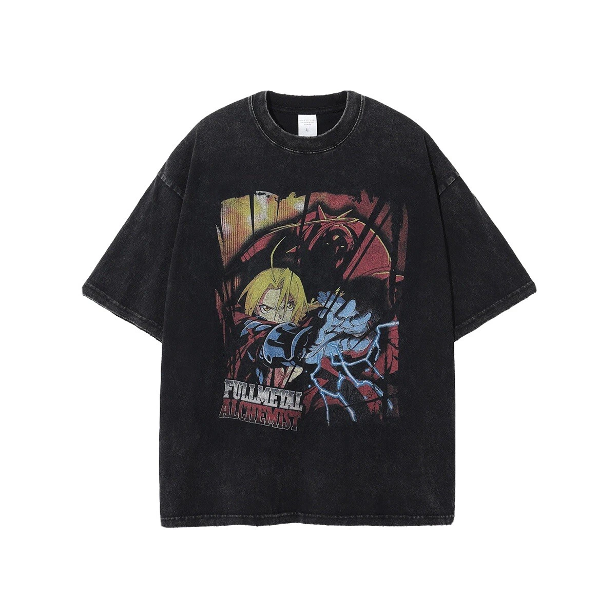 Unisex Washed T-Shirt Oversized Streetwear Anime Harajuku Full Metal Alchemist
Opens in a new window