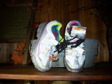 AVIA GIRLS SNEAKERS ATHLETIC SHOES SIZE 2 LIGHTS WITH STEPS ADJUSTABLE SCHOOL