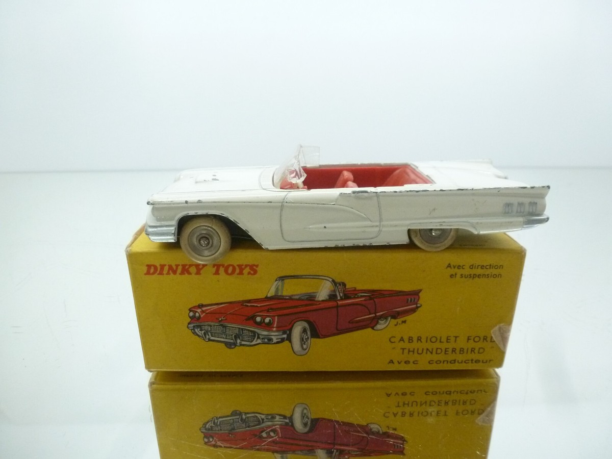 Dinky Toys France – Ford Thunderbird Cabriolet – Réf 555 – Rouge Cerise – Boîte AAA – Meccano