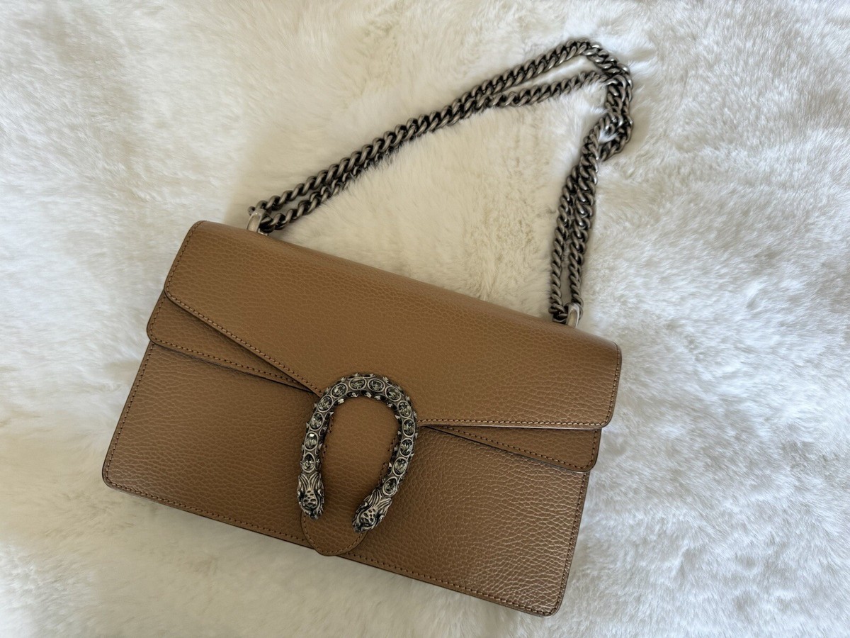New Authentic Gucci Dionysus Small Brown Leather Shoulder