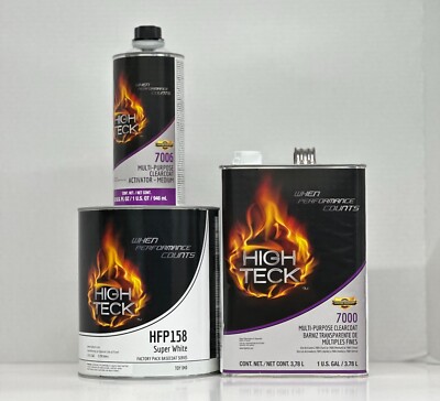 Toyota Code 040 Gallon Super White Basecoat paint with 7000 Gallon Clear Kit