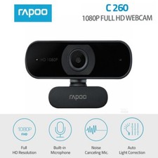 Webcam 1080P Rapoo C260 HD Video 3MP Camera Skype Laptop PC Built-in Mic