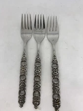 Oneida Community Stainless - VIOLA VOILA 3 Salad Forks 6 7/8 Inches