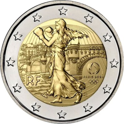 France - 2 Euro Commemorative 2023 Olympic Games Paris 2024  UNC - FREE SHIPPING