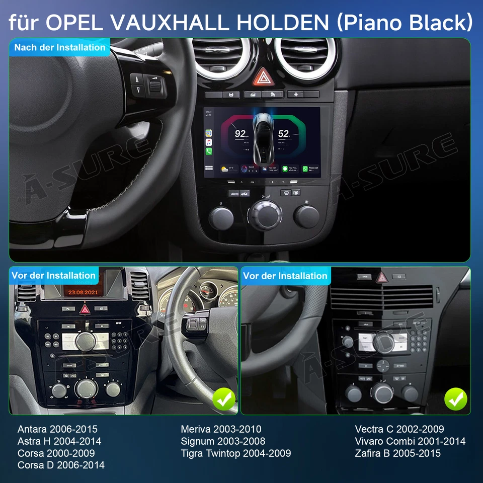 DAB+ Android 14 Für Opel Corsa C/D Zafira B Astra Autoradio Carplay GPS FM 2+32G - Bild 4 von 4