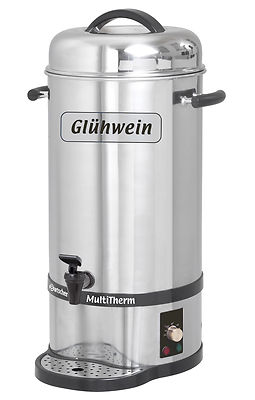 Glühweintopf Multitherm, 20L Glühweinkessel mit Tropftasse Bartscher Edelstahl