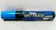 NEW Pentel Wet Erase Liquid Chalk Marker BLUE Jumbo-Tip SMW-CX bold lettering
