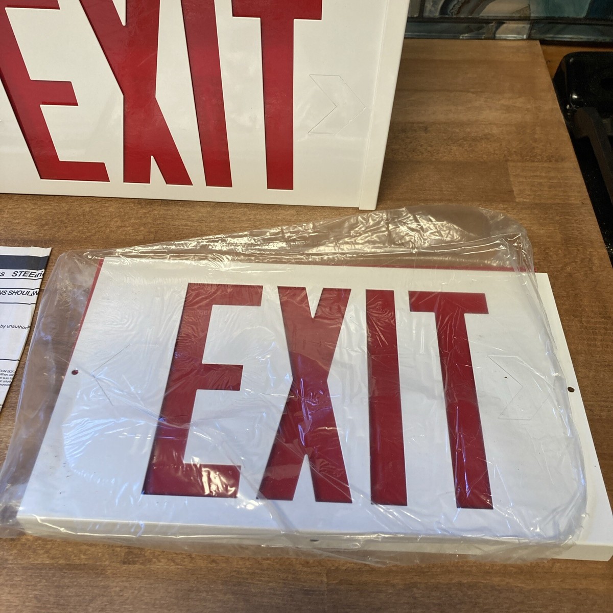 Sure-Lite R-2-CX Exit Sign Red & White Emergency Safety - 5VC15