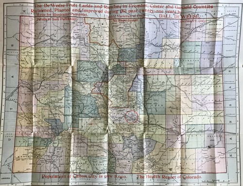 Mapa de bolsillo de Colorado (revisado) impresión de Kenyon y Mfg. Co. 1905 - Imagen 6 de 9