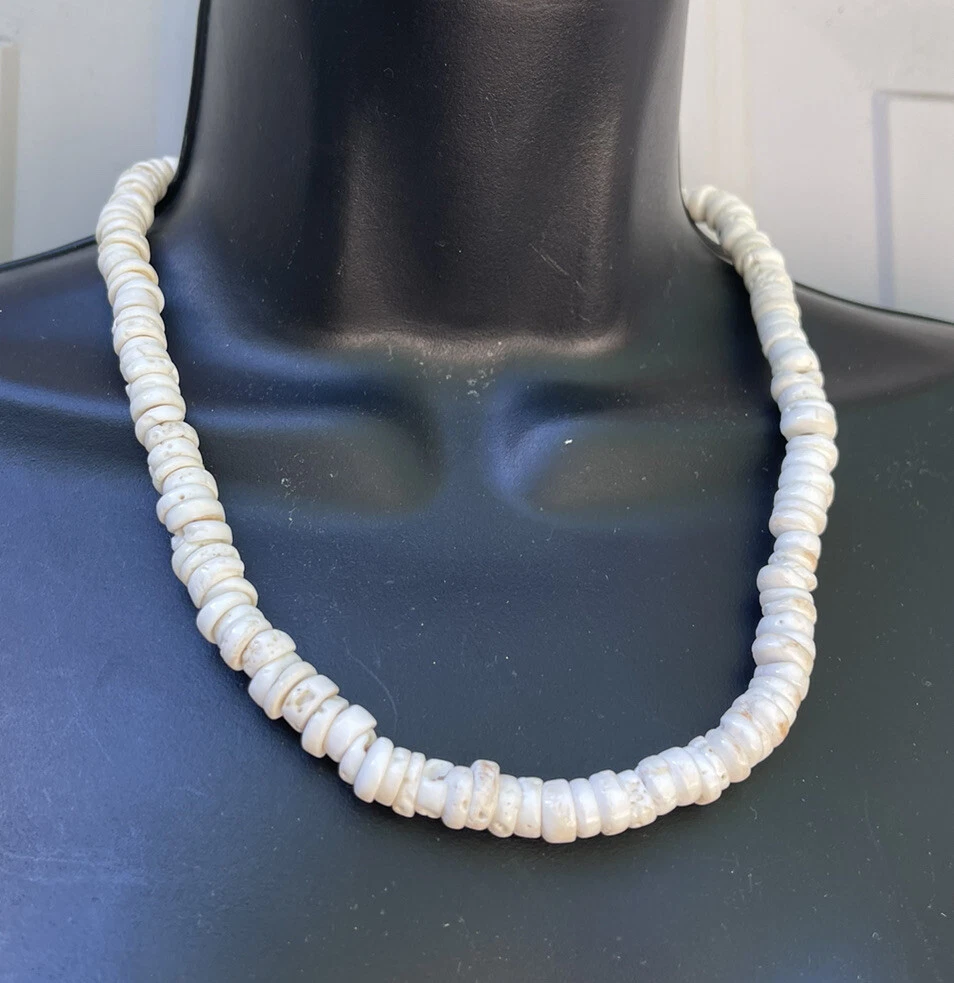 Natural puka shell necklace deals