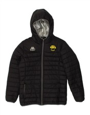 Kappa Womens Hooded Padded Jacket Uk 18 Xl Black Bm86