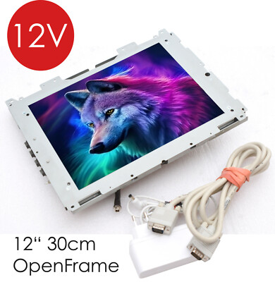 NICE INDUSTRIAL 30cm 12'' TFT 4:3 MONITOR OPENFRAME DISPLAY PREH WITH 12V NT M10