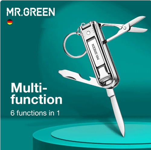 MR.GREEN 6-in-1 Multifunktionaler Nagelknipser sechs Funktionen Nagel kleine Schere - Bild 1 von 18
