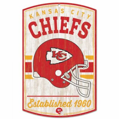 KANSAS CITY CHIEFS VINTAGE STYLE RETRO HARDBOARD WOOD SIGN 11X17 QUALITY  