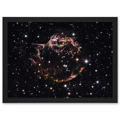 Hubble Space Telescope Supernova Remnant Cassiopeia March 2004 Framed Art A4
