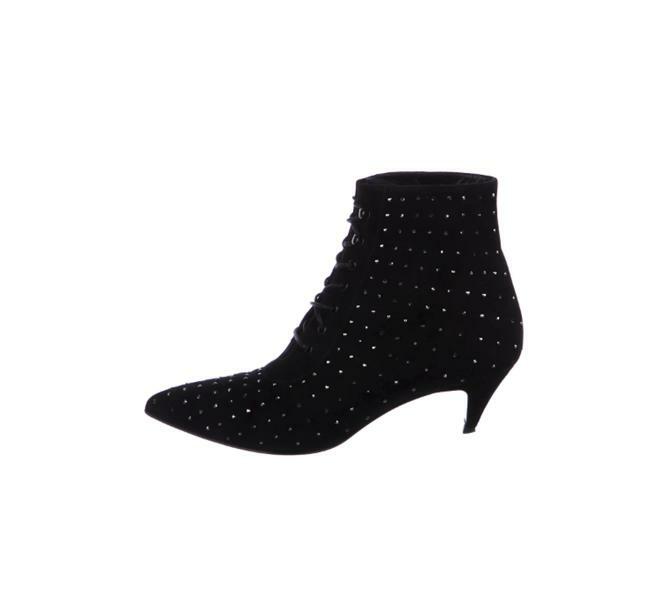 YSL ブラック ポインテッドトゥシューズ 36 1/2 YSL パンプス ポインテッドトゥ ハイヒール レザー リボン