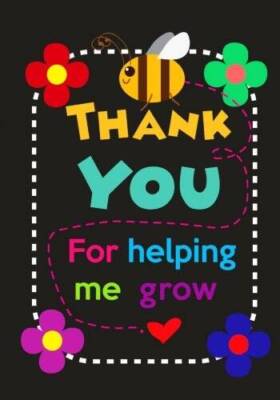 Teacher Notebook: Thank You for Helping Me Grow: Thank You Gift for Teach - GOOD