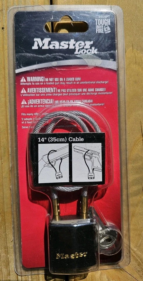3 ~ Master Lock 99DSPT Cable Gun Safety Lock with Keys - Image 3 of 4