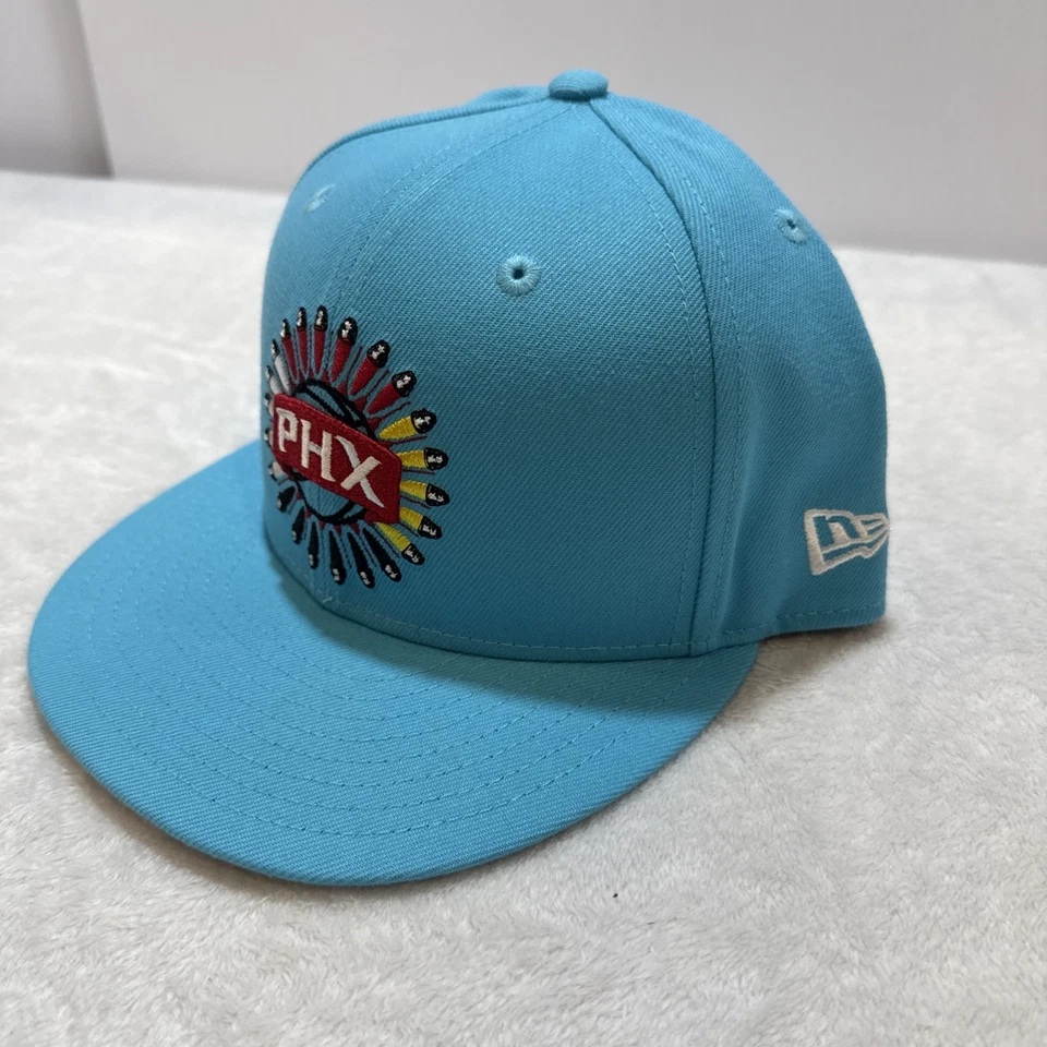 Para hombres Phoenix Suns 2022/23 Edición City Logo Alterno Ajustado Nativo 7 3/4 Verde azulado Foto 3 de 4