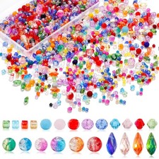 1000PCS Multicolor Glass Beads Rainbow Crystal DIY 4 mm, 6 8 Colorful