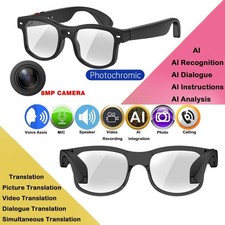 AI Smart Glasses With Camera 8MP 1080P HD Video Recording Translation Eyewear