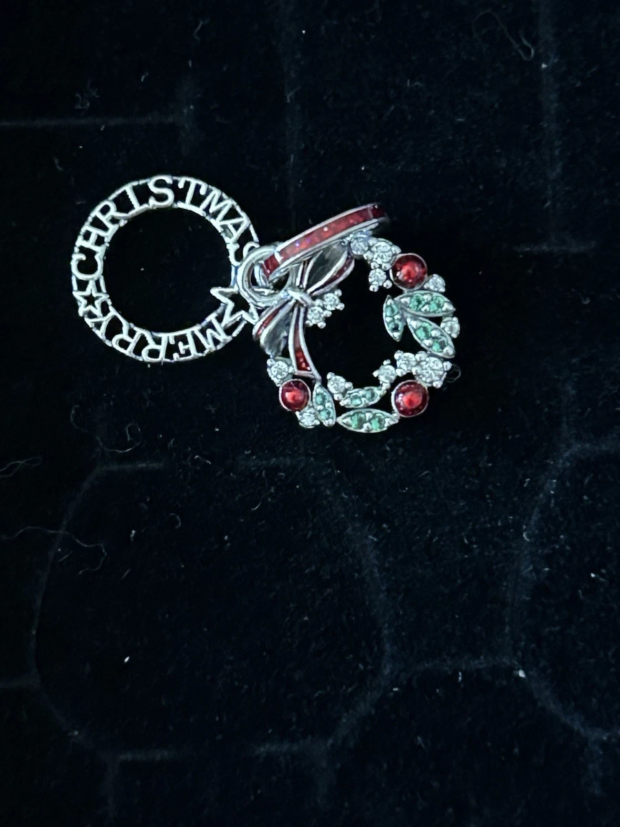 PANDORA AUTHENTISCHER DOPPELKRANZ-CHARM FROHE WEIHNACHTEN
