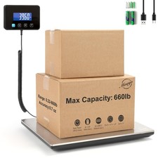 Miseyo 660lbs Heavy Duty Digital Shipping Scale - 0.7oz High Accurate Stainle...