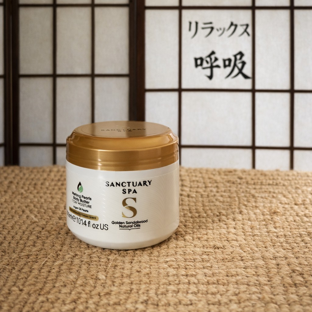 Sanctuary Spa Golden Sandalwood Melting Pearl Body Butter with Shea Butter 300ml
