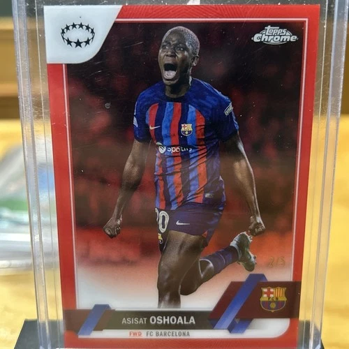 2022-23 Topps Chrome UEFA Women's Champions League Asisat Oshoala #84 Red /5