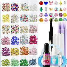 Ciikdux DIY Tooth Jewelry Kit - 770 Crystals, 12 Shapes Bedazzle Gems, Teeth Jew