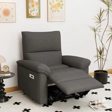 Small Spaces Power Recliner Chair Zero Wall Electric Reclining Sofa USB Port RV