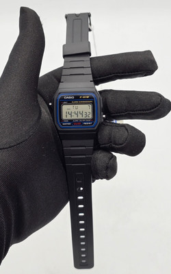 Casio F-91W Collection Uni Digital Armbanduhr Schwarz Alarm Stoppuhr Neu