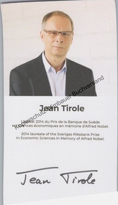 Jean Tirole Nobelpreis für Wirtschaftswissenschaften 2014 // Autogramm Au 281282