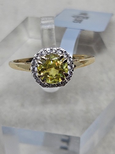 Anillo Esfena Ambilobe con Circón Blanco en Oro 9K 1ct Talla K (1,50 g) - Imagen 8 de 12