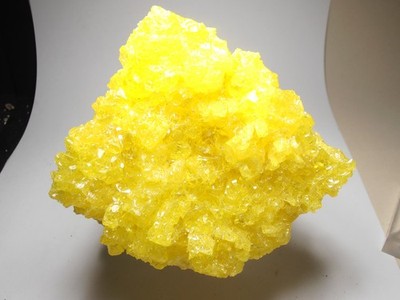 Sulfur Crystal Plate - Desierto Mine, Bolivia - 107 mm